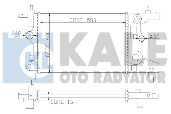 KALE OTO RADYATÖR Radiaator,mootorijahutus 355200